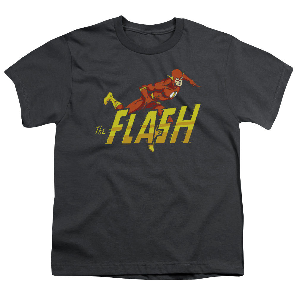 Dc Flash - 8 Bit Flash - Short Sleeve Youth 18/1 - Black T-shirt