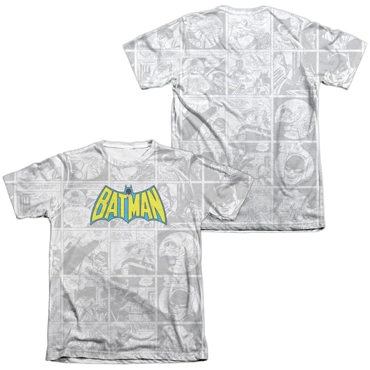 Dc - Vintage Bat Strip (Front/back Print) - Adult 65/35 Poly/cotton Short Sleeve Tee - White T-shirt