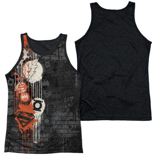 Dc - Oh The Urbanity - Adult Poly Tank Top Black Back - White