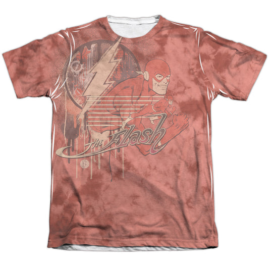 Dc Flash - Charge Ahead - Adult 65/35 Poly/cotton Short Sleeve Tee - White T-shirt