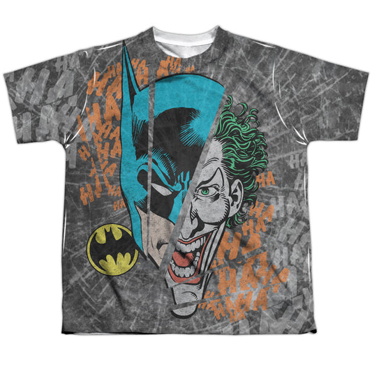 Dc - Broken Visage - Short Sleeve Youth Poly Crew - White T-shirt