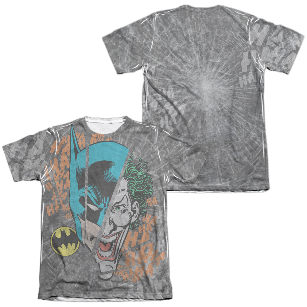 Dc - Broken Visage (Front/back Print) - Adult 65/35 Poly/cotton Short Sleeve Tee - White T-shirt