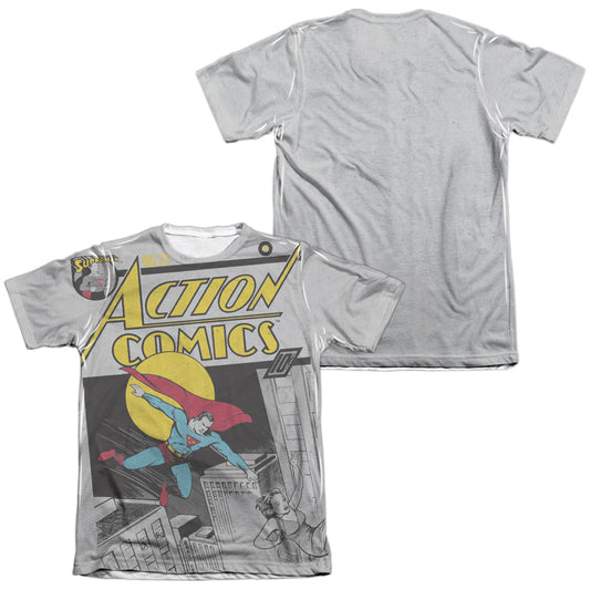Dc - Superman No. 23 (Front/back Print) - Adult 65/35 Poly/cotton Short Sleeve Tee - White T-shirt