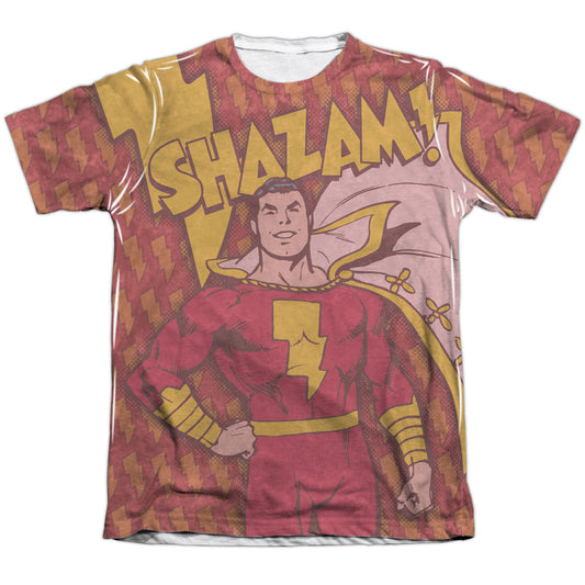Dc - Shazam Bolts - Adult Poly/cotton Short Sleeve Tee - White T-shirt