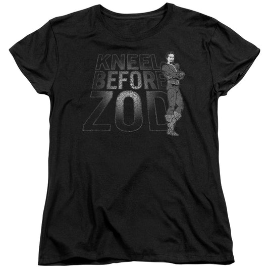 Dc - Kneel Zod - Short Sleeve Womens Tee - Black T-shirt