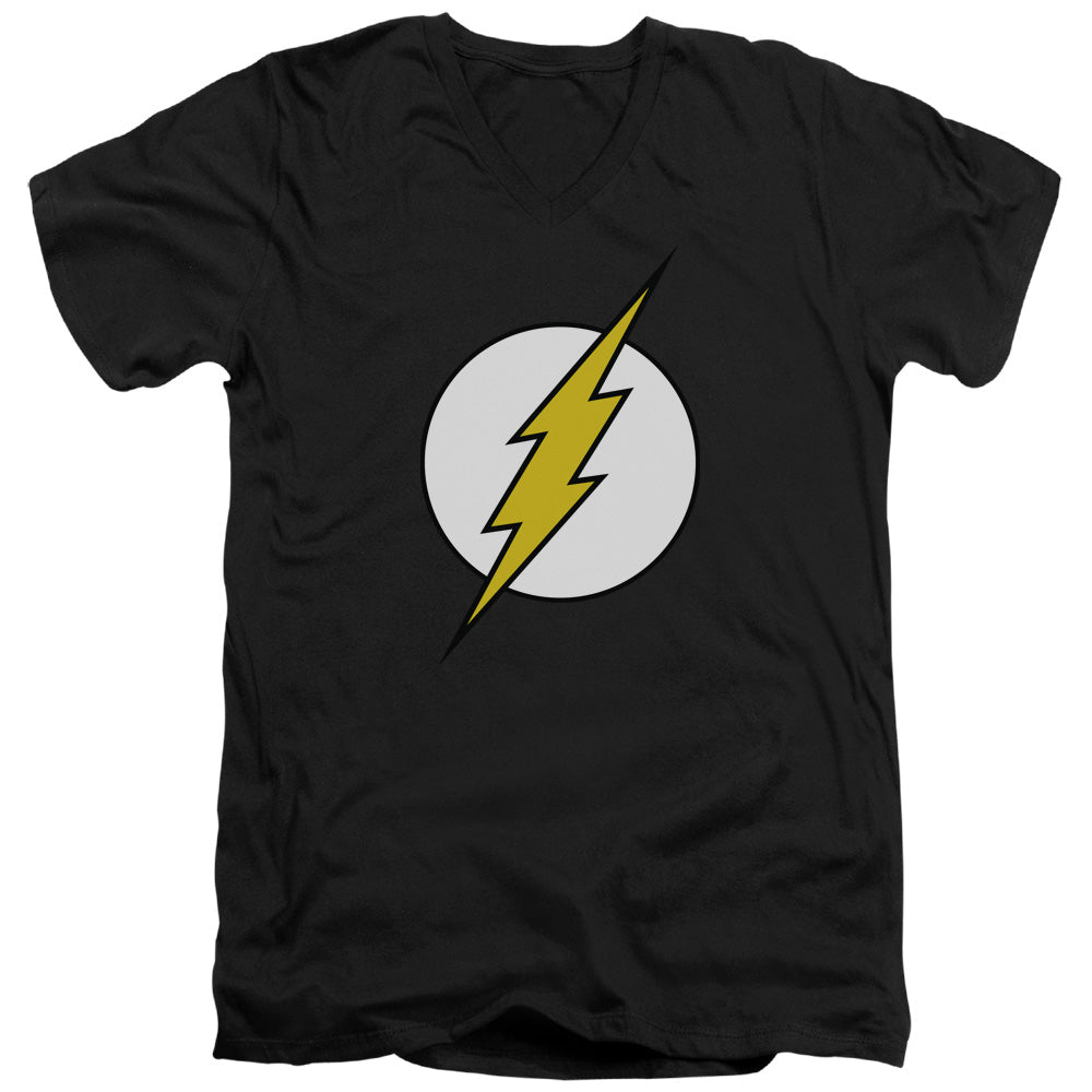Dc Flash - Fl Classic - Short Sleeve Adult V-neck 30/1 - Black T-shirt