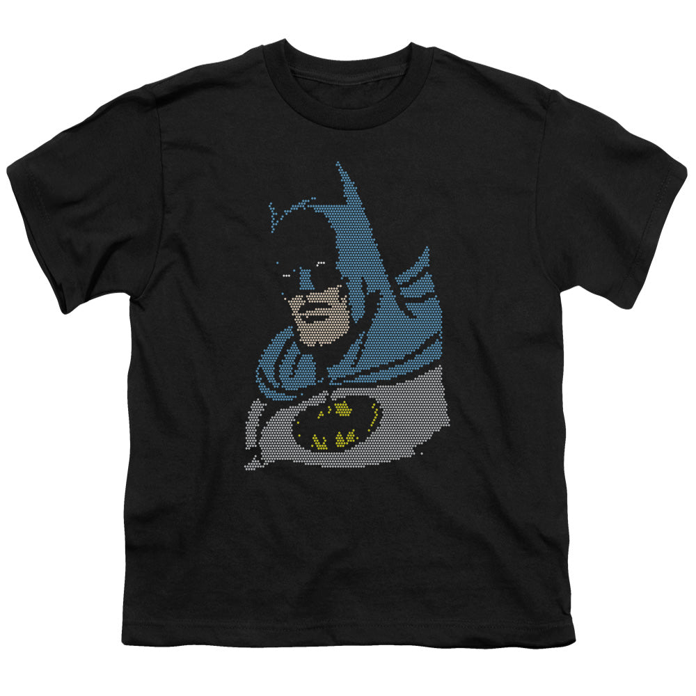 Dc - Lite Brite Batman - Short Sleeve Youth 18/1 - Black T-shirt