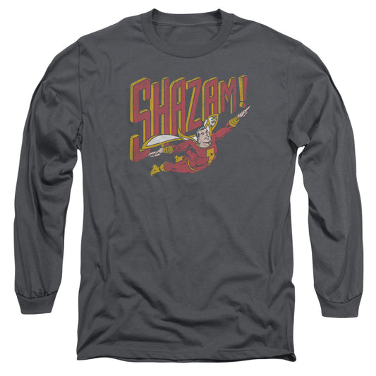 Dc - Retro Marvel - Long Sleeve Adult 18/1 - Charcoal T-shirt