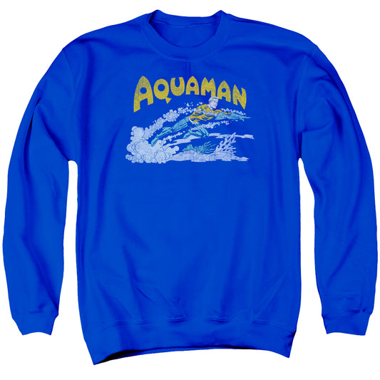 Dc - Aqua Swim - Adult Crewneck Sweatshirt - Royal Blue