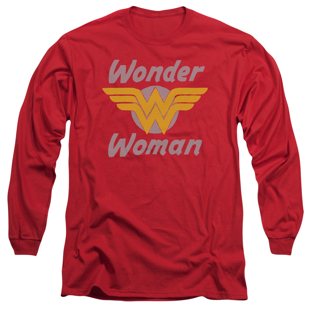 Dc - Wonder Wings - Long Sleeve Adult 18/1 - Red T-shirt