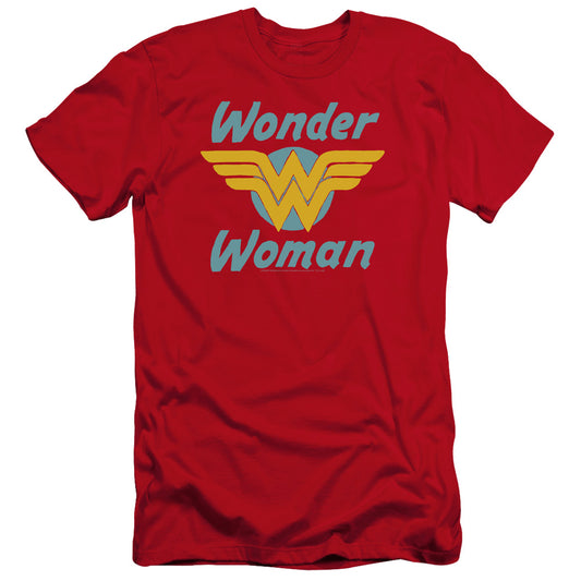 Dc - Wonder Wings-premuim Canvas Adult Slim Fit 30/1 - Red