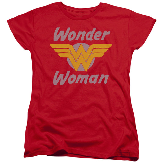 Dc - Wonder Wings - Short Sleeve Womens Tee - Red T-shirt