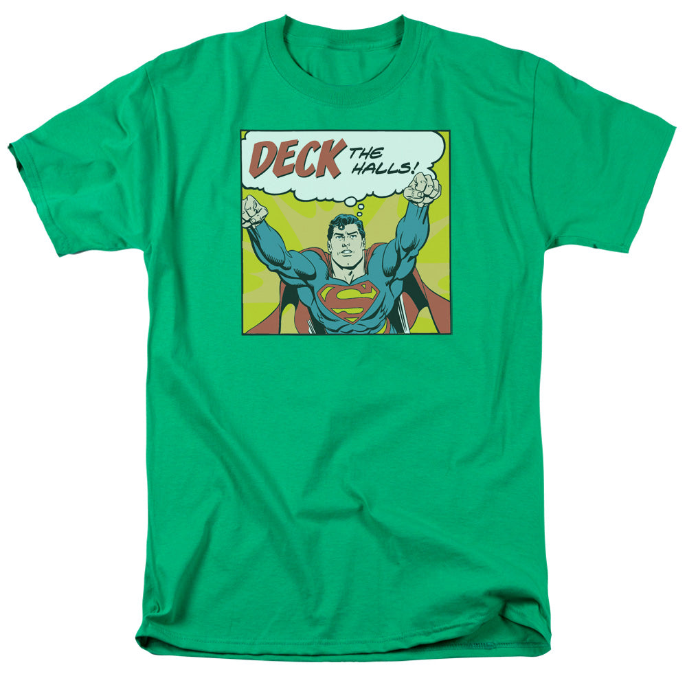 Dc - Deck The Halls - Short Sleeve Adult 18/1 - Kelly Green T-shirt