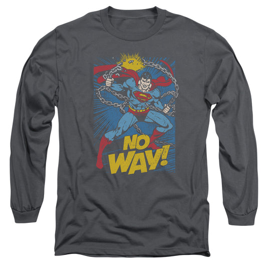 Dc - No Way - Long Sleeve Adult 18/1 - Charcoal T-shirt