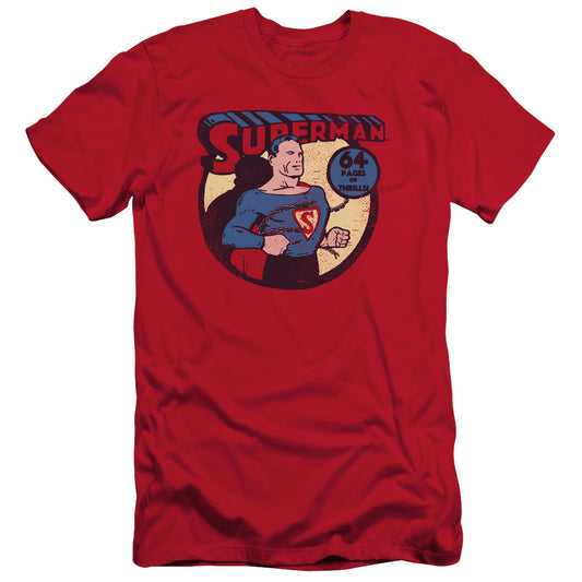 Dc - Superman 64 - Short Sleeve Adult 30/1 - Red T-shirt