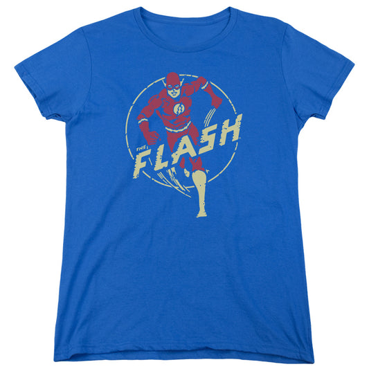 Dc Flash - Flash Comics - Short Sleeve Womens Tee - Royal Blue T-shirt
