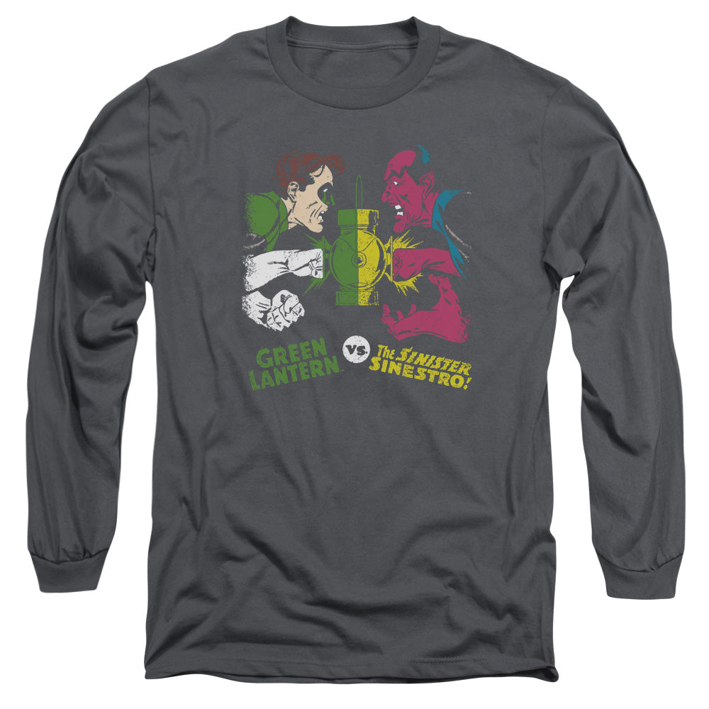 Dc - Gl Vs Sinestro - Long Sleeve Adult 18/1 - Charcoal T-shirt