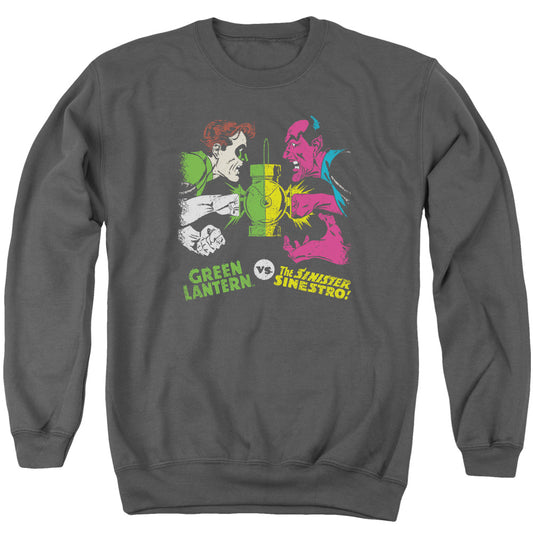 Dc - Gl Vs Sinestro - Adult Crewneck Sweatshirt - Charcoal