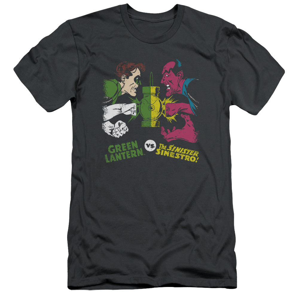 Dc - Gl Vs Sinestro - Short Sleeve Adult 30/1 - Charcoal T-shirt
