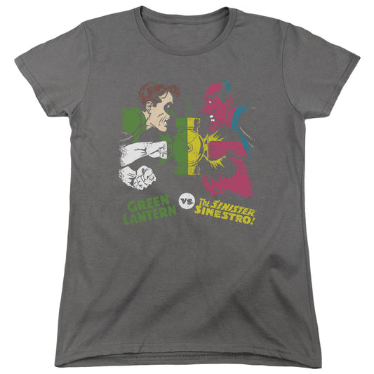 Dc - Gl Vs Sinestro - Short Sleeve Womens Tee - Charcoal T-shirt