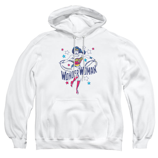 Dc - Wonder Stars - Adult Pull-over Hoodie - White