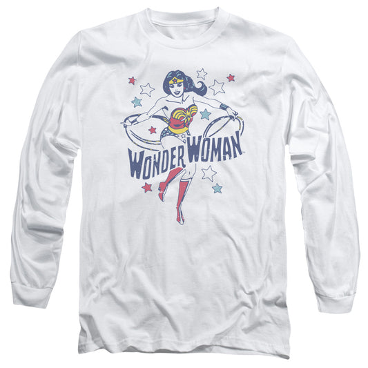 Dc - Wonder Stars - Long Sleeve Adult 18/1 - White T-shirt