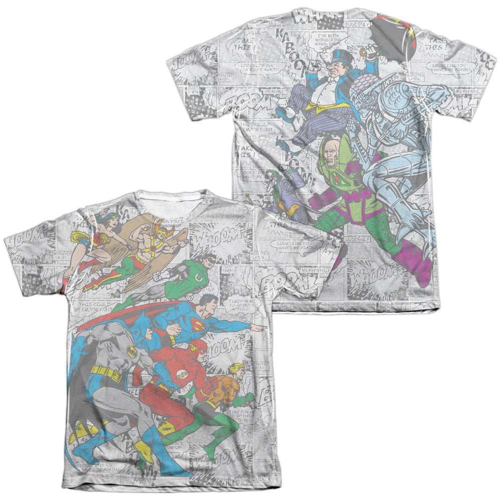 DC FACE OFF (FRONT/BACK PRINT)-ADULT POLY/COTTON T-Shirt