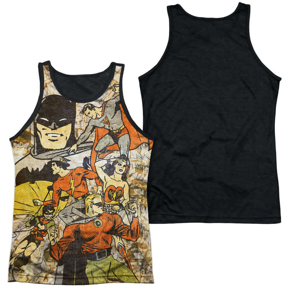 Dc - All Stars - Adult Poly Tank Top Black Back - White