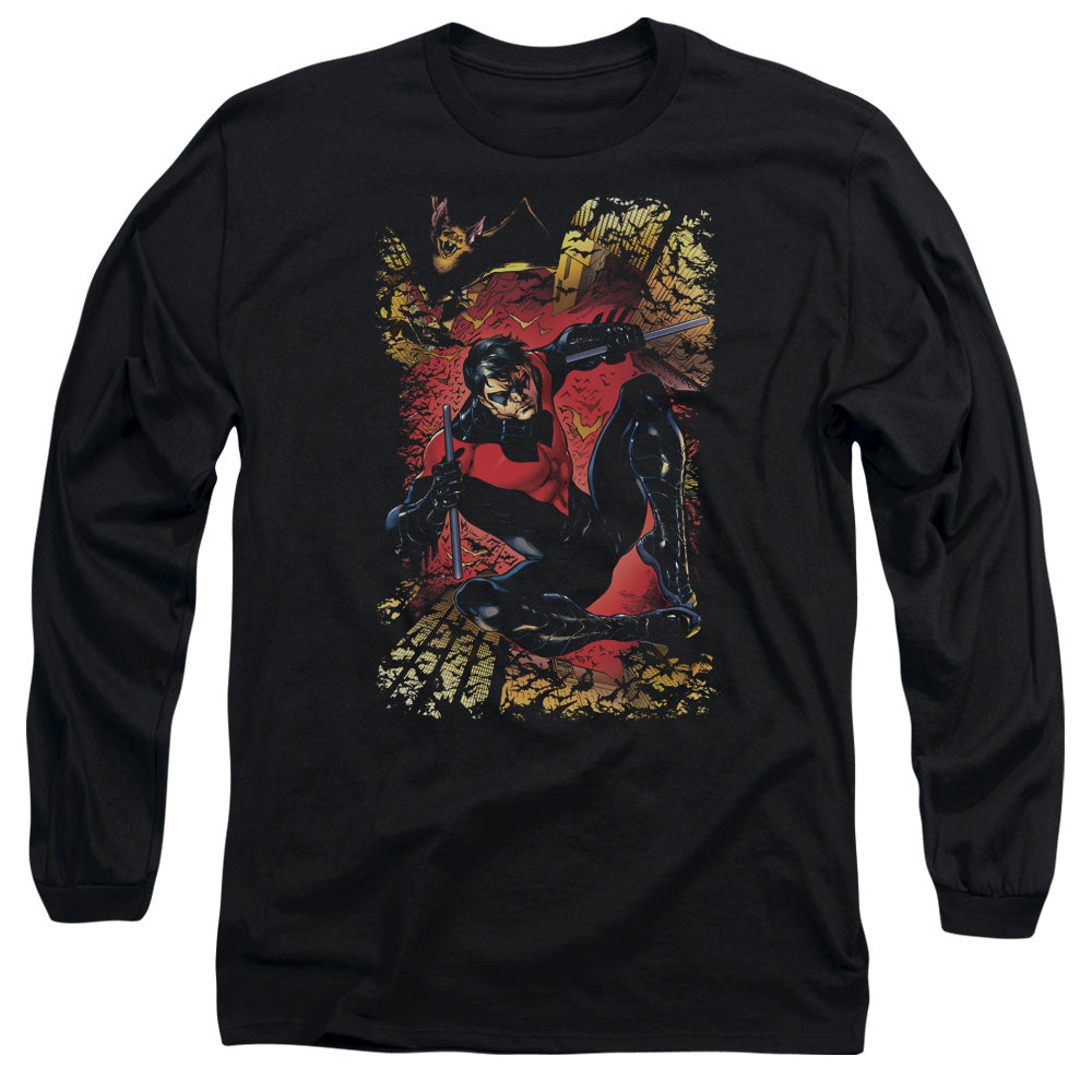 Jla - Nightwing #1 - Long Sleeve Adult 18/1 - Black T-shirt