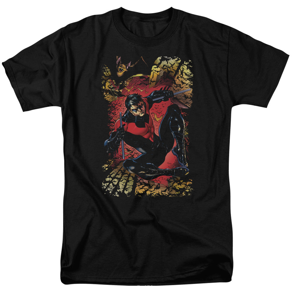 Jla - Nightwing #1 - Short Sleeve Adult 18/1 - Black T-shirt