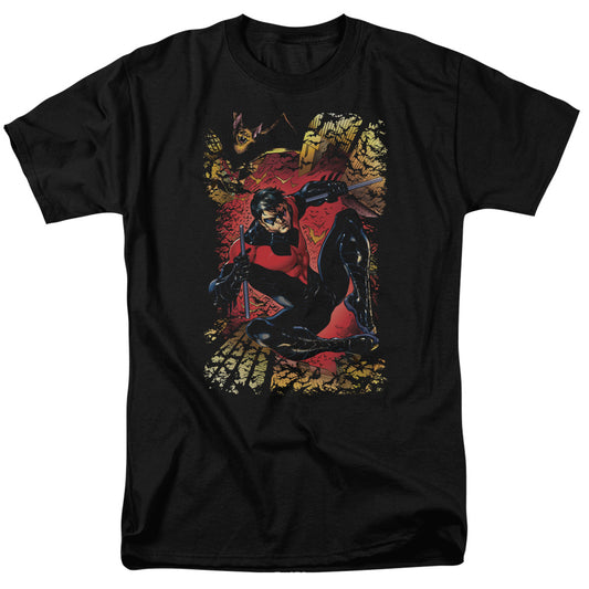 Jla - Nightwing #1 - Short Sleeve Adult 18/1 - Black T-shirt