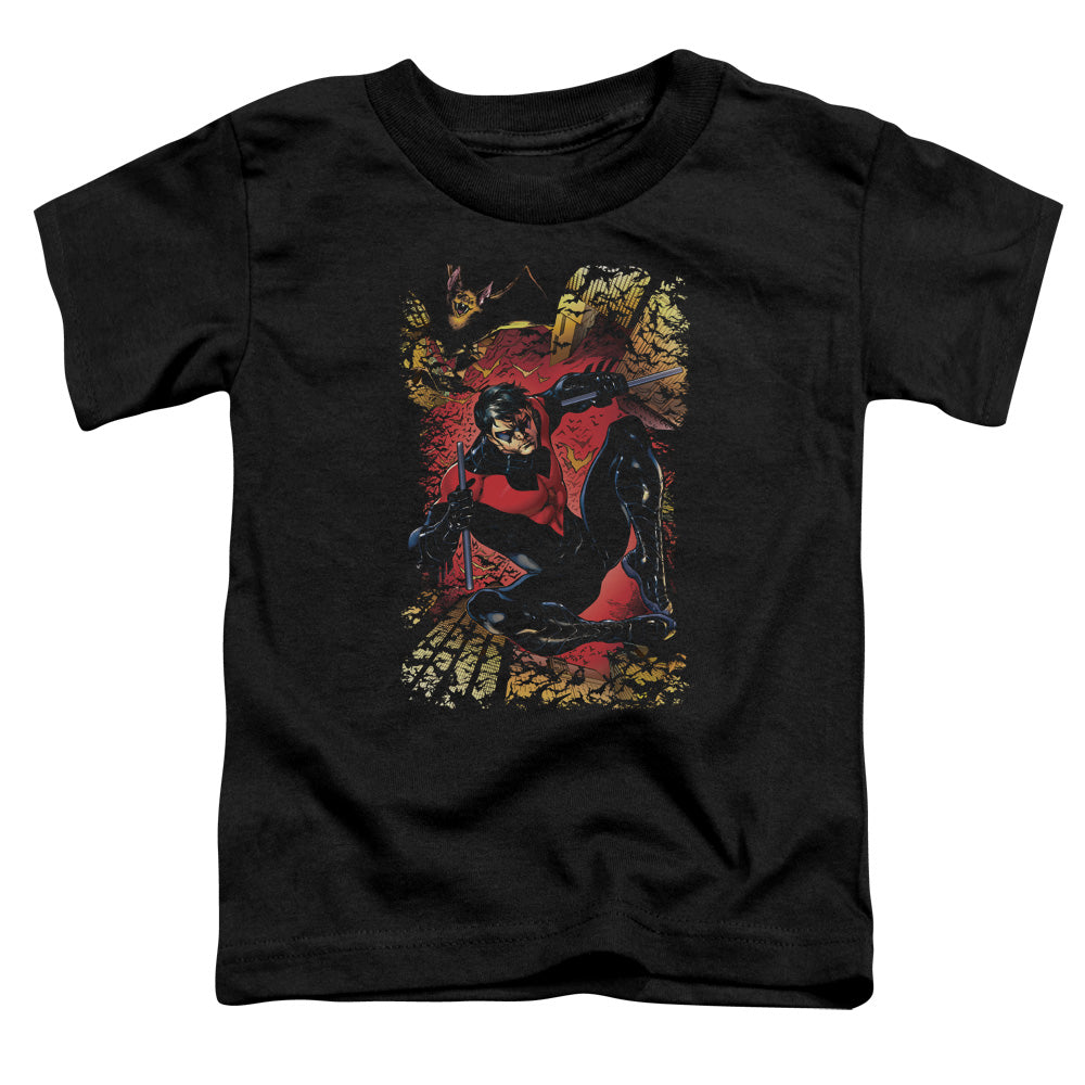 Jla - Nightwing #1 - Short Sleeve Toddler Tee - Black T-shirt