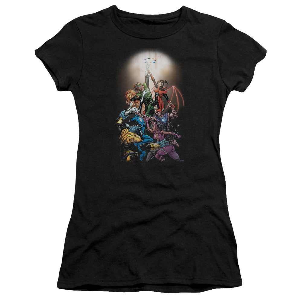 Green Lantern - Gl New Guardians #1 - Short Sleeve Junior Sheer - Black T-shirt