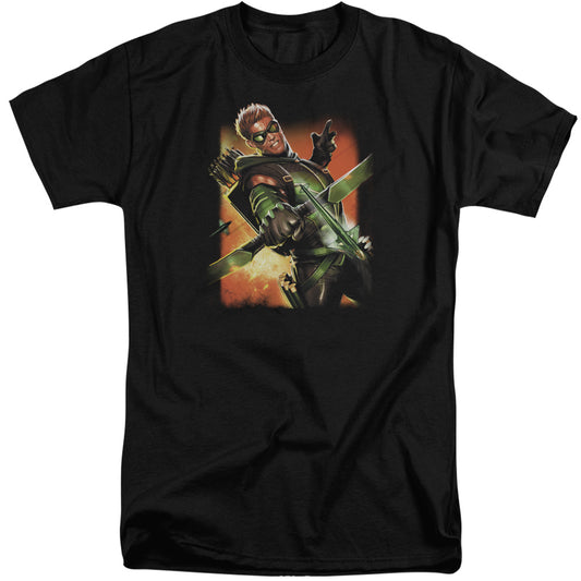 Jla - Green Arrow #1 - Short Sleeve Adult Tall - Black T-shirt