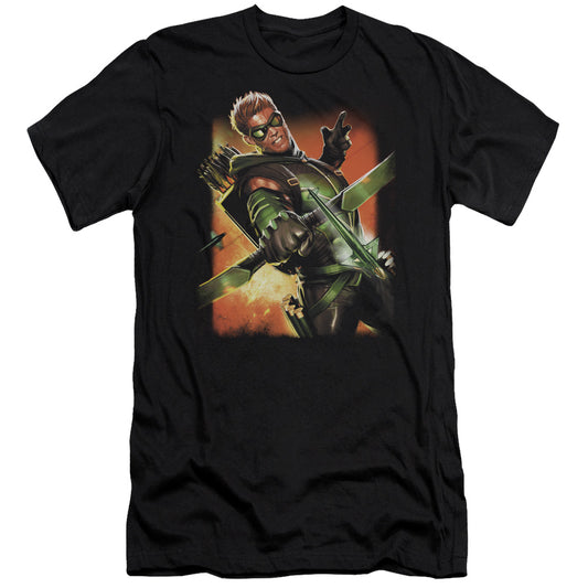 Jla - Green Arrow #1 - Short Sleeve Adult 30/1 - Black T-shirt