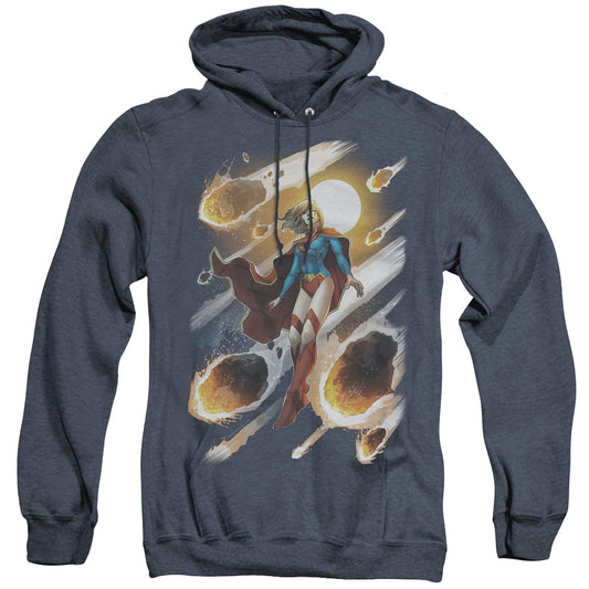 Jla - Supergirl #1 - Adult Heather Hoodie - Navy