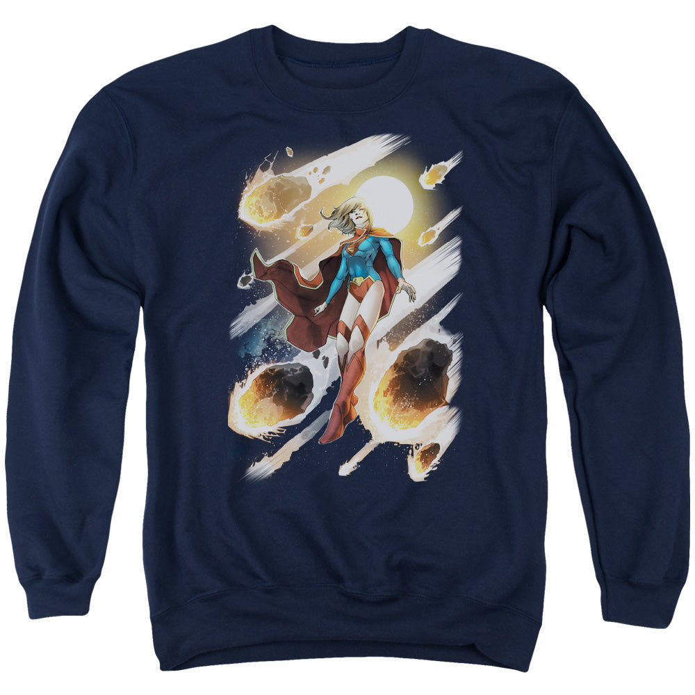 Jla - Supergirl #1 - Adult Crewneck Sweatshirt - Navy