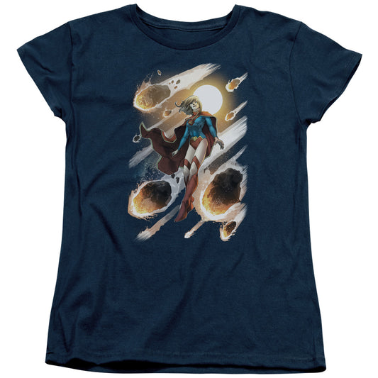 Jla - Supergirl #1 - Short Sleeve Womens Tee - Navy T-shirt