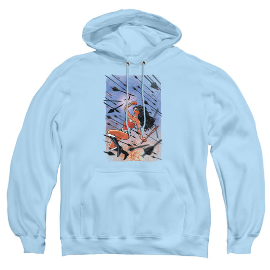 Jla - Wonder Woman #1 - Adult Pull-over Hoodie - Light Blue