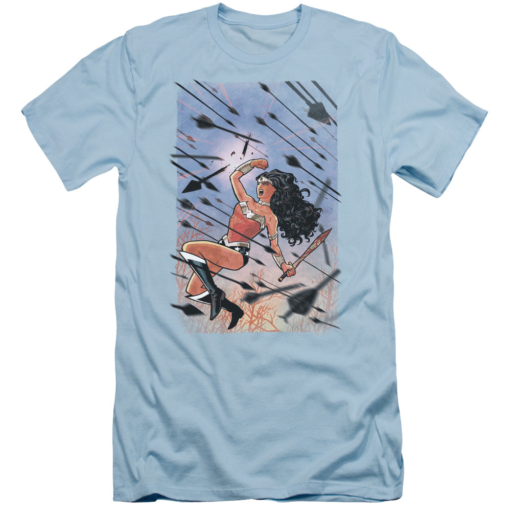 Jla - Wonder Woman #1 - Short Sleeve Adult 30/1 - Light Blue T-shirt