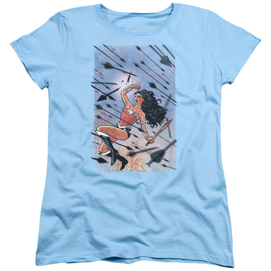 Jla - Wonder Woman #1 - Short Sleeve Womens Tee - Light Blue T-shirt