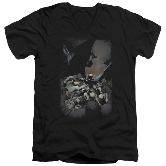 Batman - Batman #1 - Short Sleeve Adult V-neck - Black T-shirt