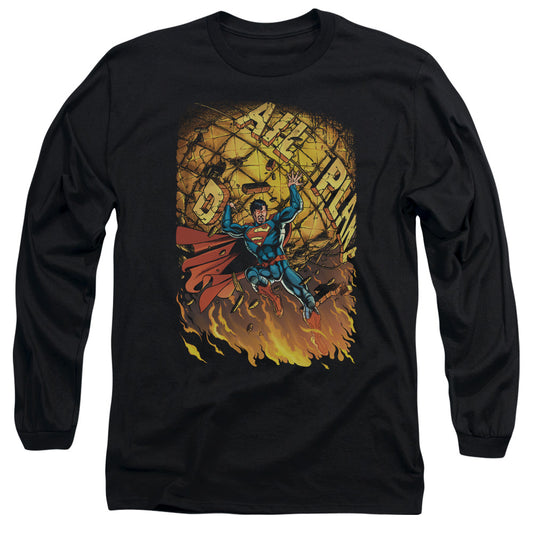 Superman - Superman #1 - Long Sleeve Adult 18/1 - Black T-shirt