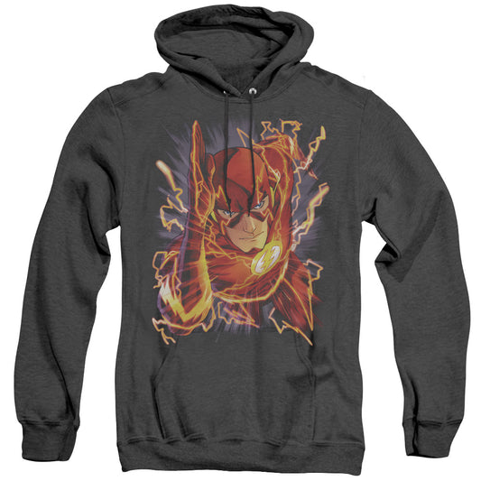 Jla - Flash #1 - Adult Heather Hoodie - Black