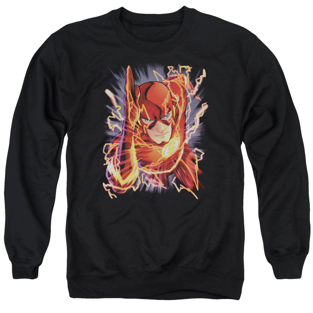 Jla - Flash #1 - Adult Crewneck Sweatshirt - Black