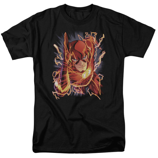 Jla - Flash #1 - Short Sleeve Adult 18/1 - Black T-shirt