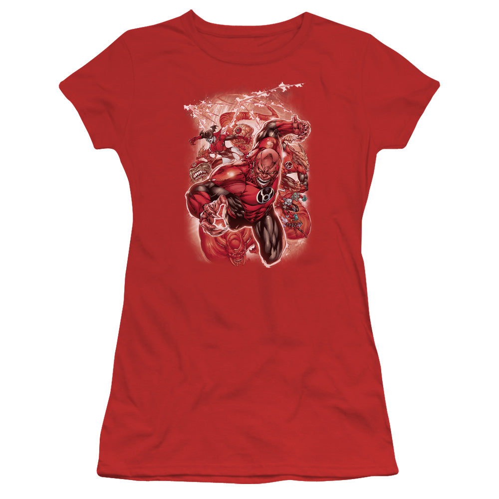 Green Lantern - Red Lanterns #1 - Short Sleeve Junior Sheer - Red T-shirt