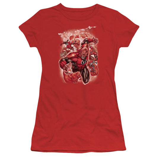 Green Lantern - Red Lanterns #1 - Short Sleeve Junior Sheer - Red T-shirt