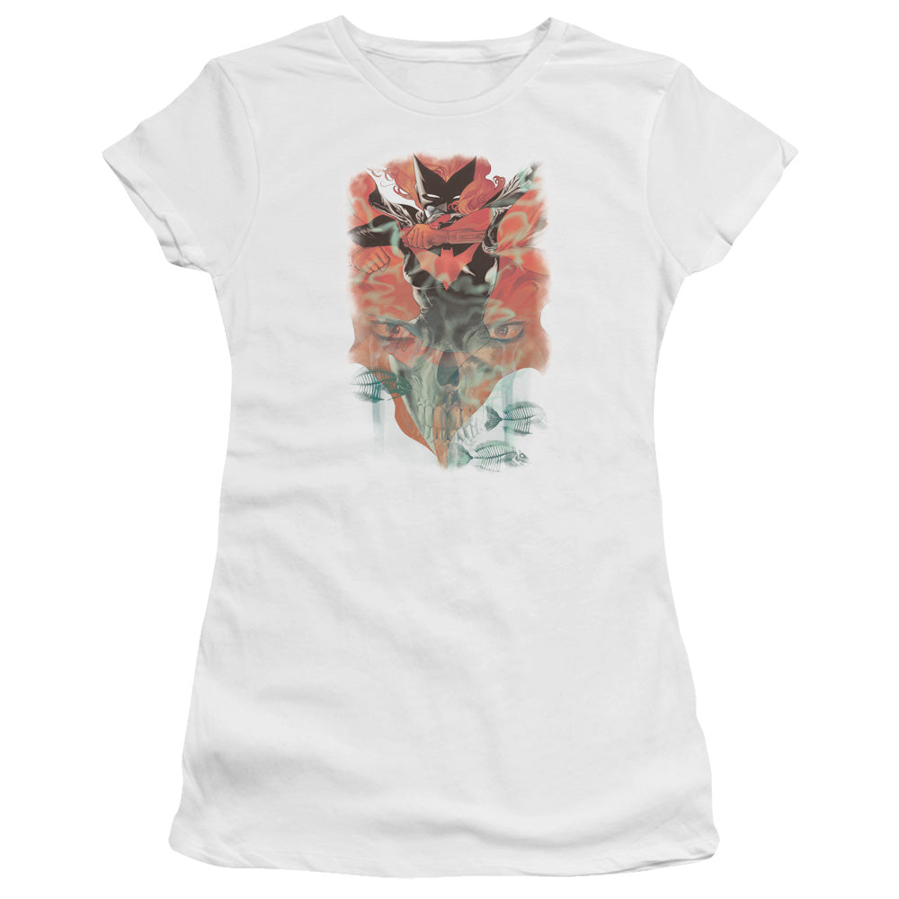 Batman - Batwoman #1 - Short Sleeve Junior Sheer - White T-shirt