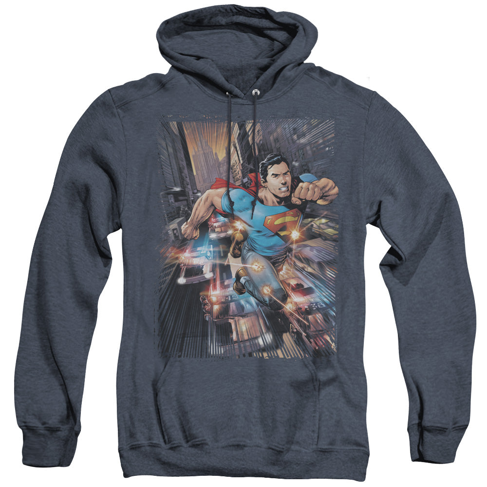 Superman - Action Comics #1 - Adult Heather Hoodie - Navy